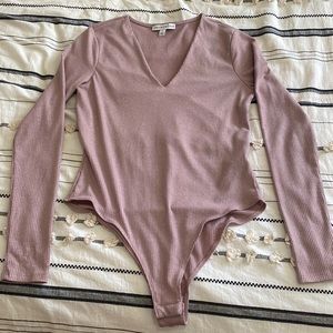 And Now This Pink Shimmer Bodysuit